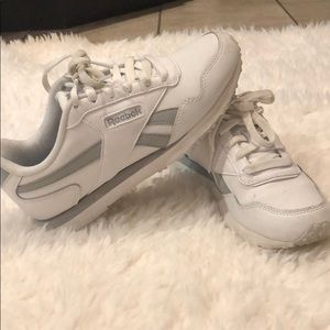 White and Gray Reeboks
